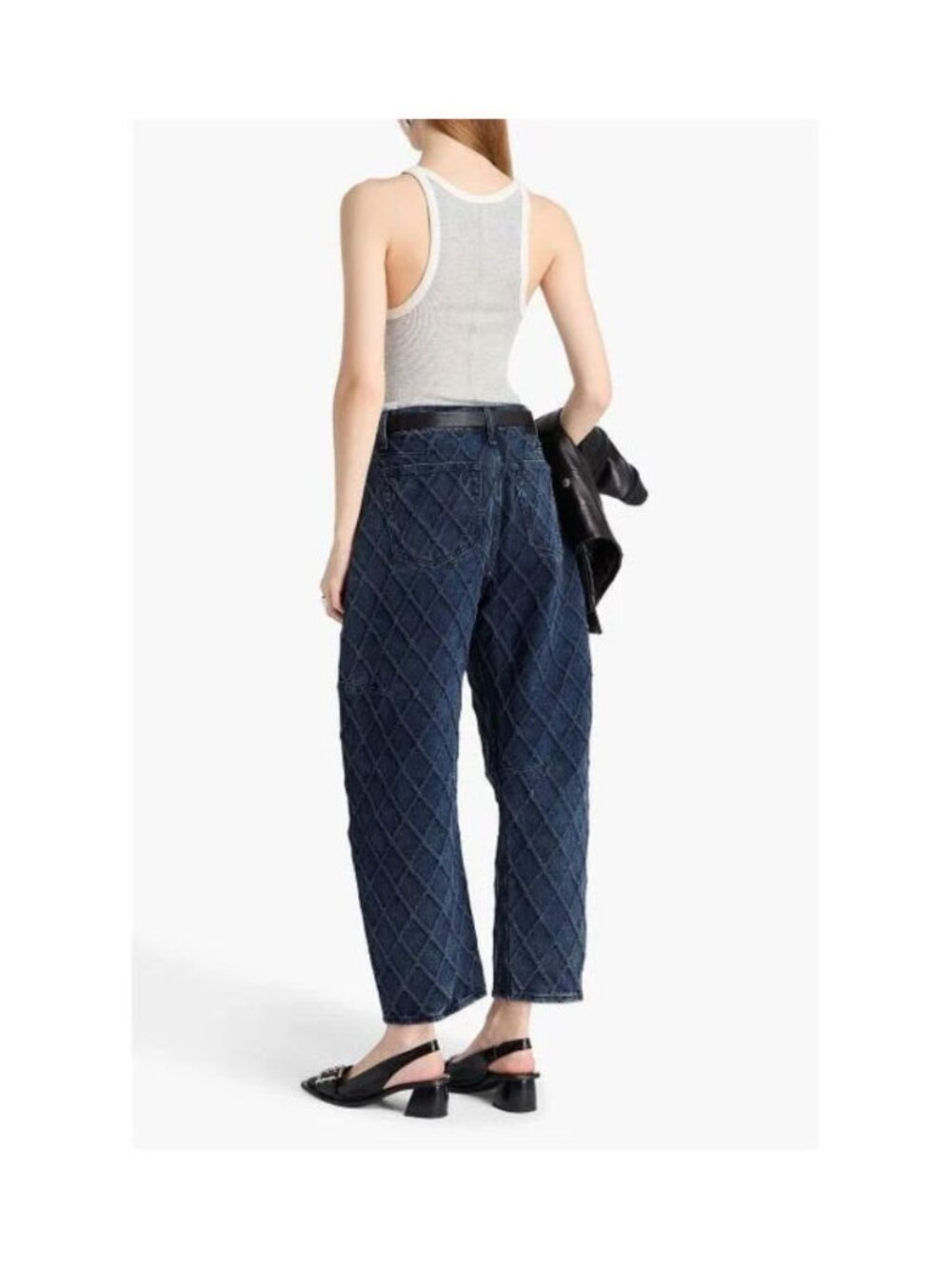Rag & Bone Charlie high-rise quilt barrel jeans - Picture 4 of 8